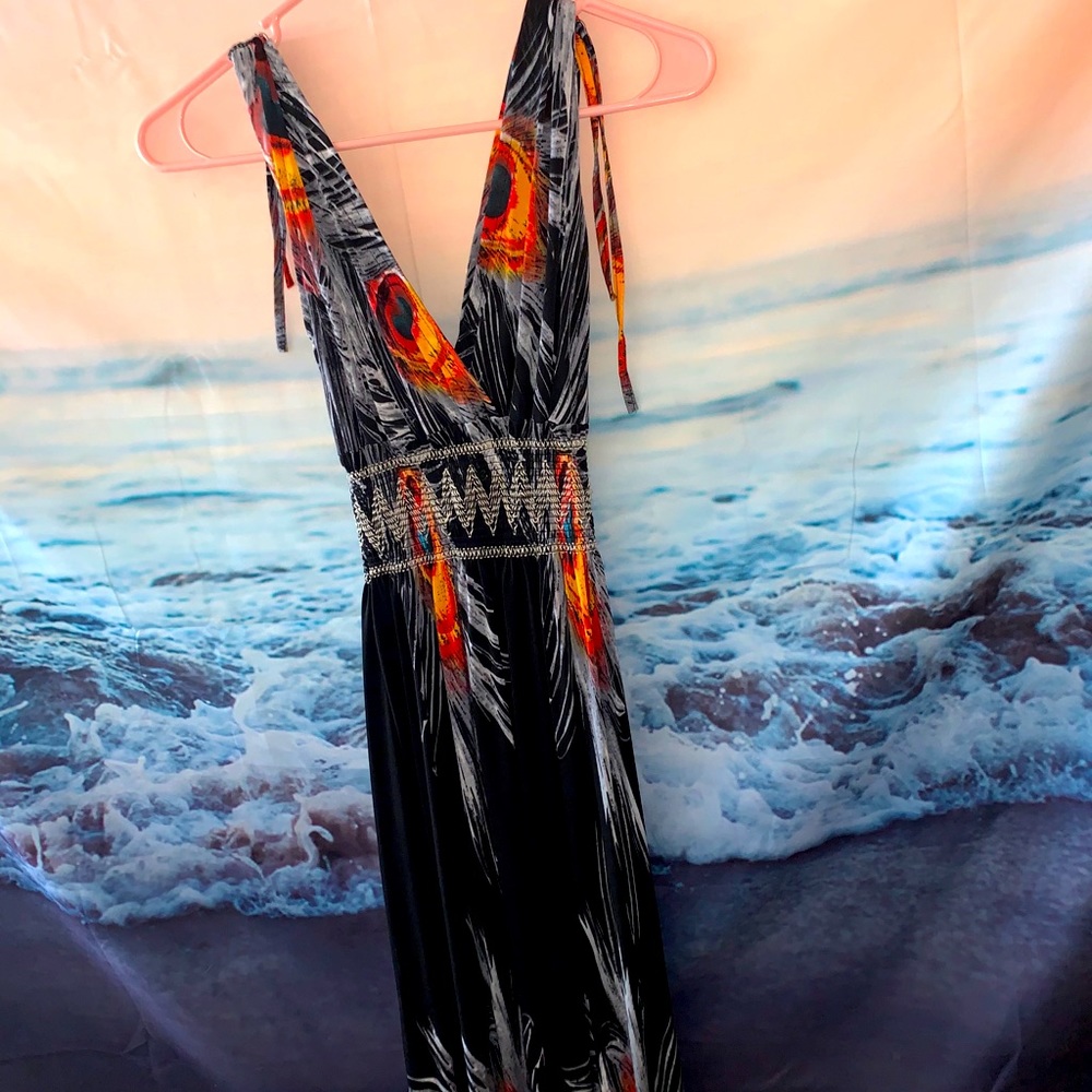 Silky long summer dress